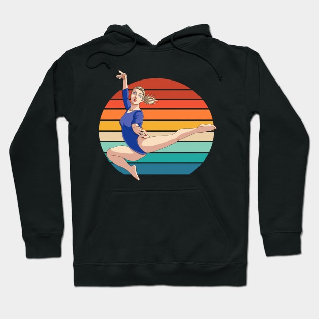 Female Gymnast Gymnastics Girl Gift Hoodie by Noseking